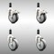 Service Caster 4 Inch 316SS Thermoplastic Rubber Swivel 1-1/8 Inch Stem Caster Lock Brake, 2PK SCC-SS316TTLEX20S414-TPRB-2-S-2-118 - alternate 1